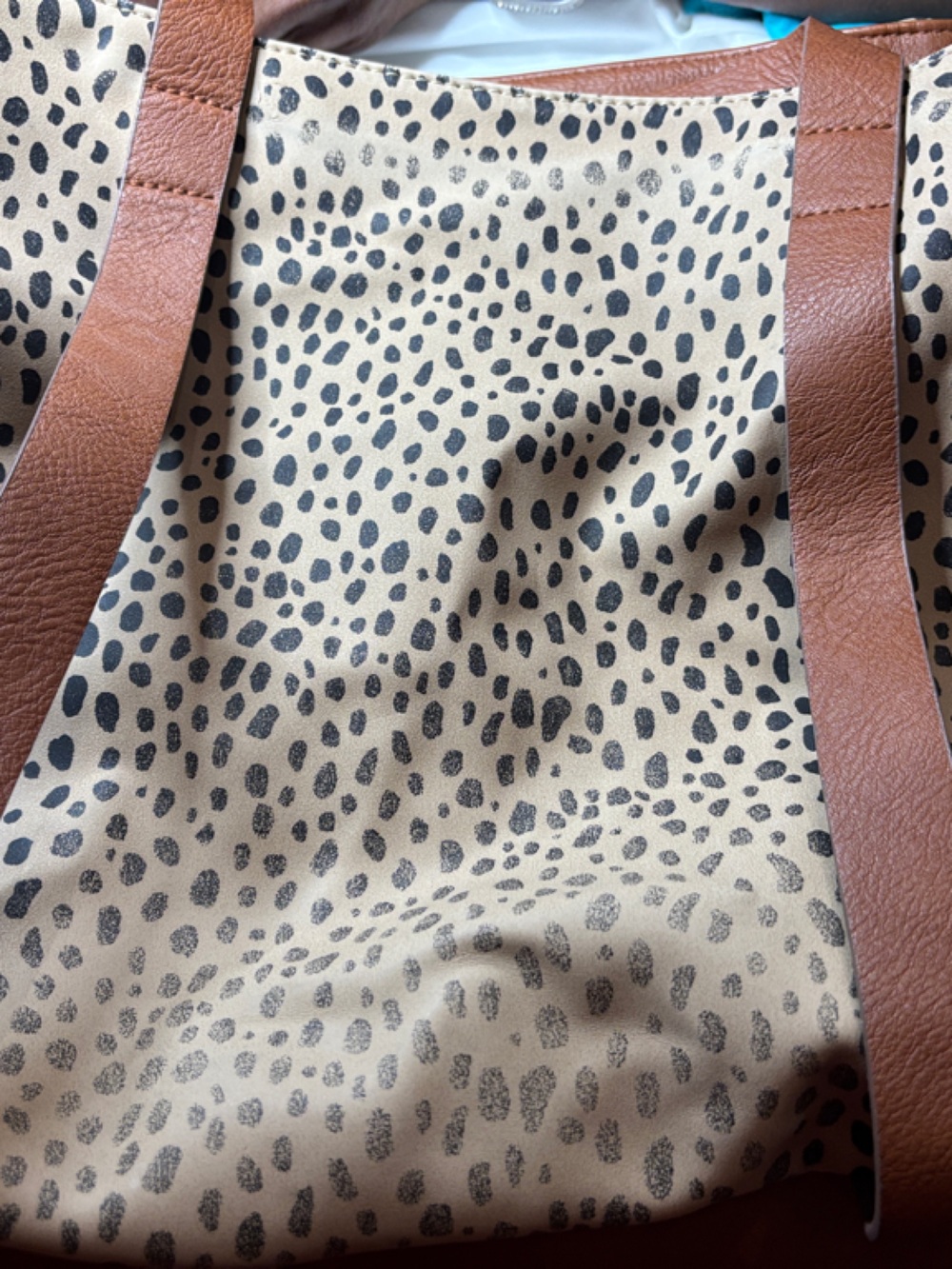 Universal Thread Beige and Brown Leopard-Print Travel Tote